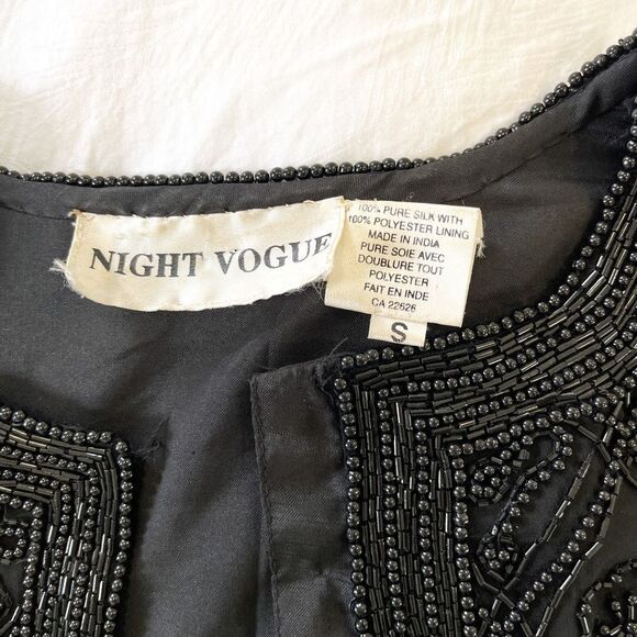 Vintage Beaded Silk Jacket - Picture 3 of 4